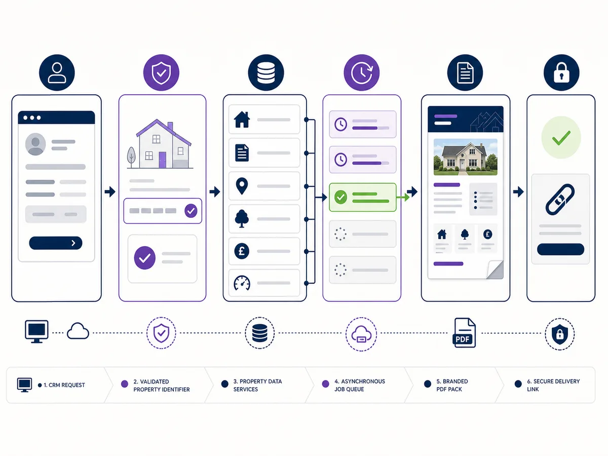 Asynchronous property information pack API job workflow