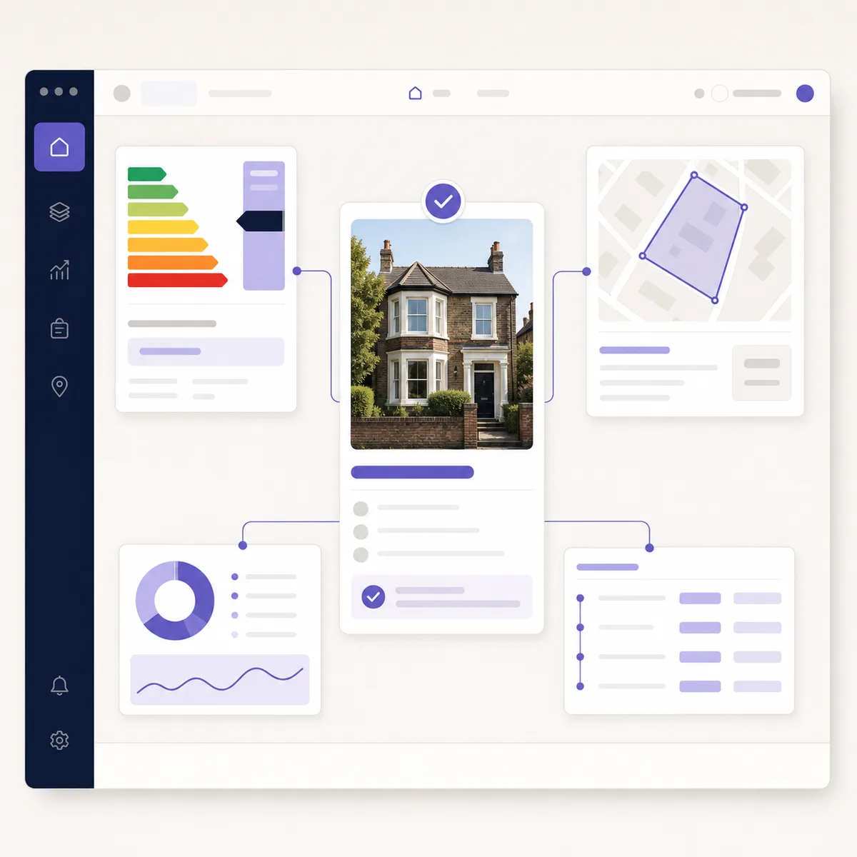 Property software using a UPRN to connect several datasets